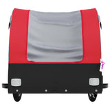 Bike Trailer Black and Red 45 kg Iron - Rear View