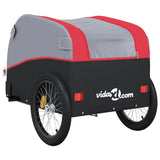 Bike Trailer Black and Red 45 kg Iron - Low Angle