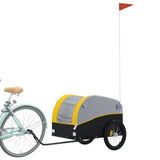 Bike Trailer Black and Yellow 45 kg Iron - Side View