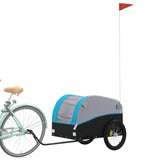 Bike Trailer Black and Blue 45 kg Iron - Side View