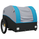 Bike Trailer Black and Blue 45 kg Iron