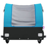 Bike Trailer Black and Blue 45 kg Iron - Rear View