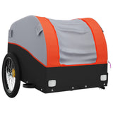 Bike Trailer Black and Orange 45 kg Iron - Top-Down View