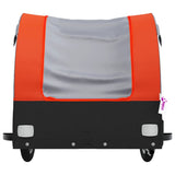 Bike Trailer Black and Orange 45 kg Iron - Rear View