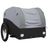 Bike Trailer Black and Grey 45 kg Iron - Top-Down View