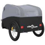Bike Trailer Black and Grey 45 kg Iron - Low Angle