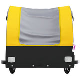Bike Trailer Black and Yellow 45 kg Iron - Rear View