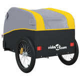 Bike Trailer Black and Yellow 45 kg Iron - Low Angle