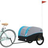 Bike Trailer Black and Blue 45 kg Iron - Side View
