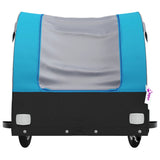 Bike Trailer Black and Blue 45 kg Iron - Rear View