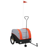 Bike Trailer Black and Orange 45 kg Iron - Front View