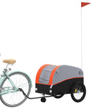 Bike Trailer Black and Orange 45 kg Iron - Side View
