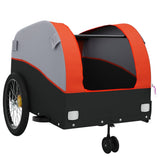 Bike Trailer Black and Orange 45 kg Iron - 45-Degree Angle
