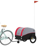Bike Trailer Black and Red 45 kg Iron - Side View