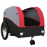 Bike Trailer Black and Red 45 kg Iron - 45-Degree Angle