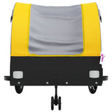 Bike Trailer Black and Yellow 45 kg Iron - Rear View