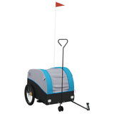 Bike Trailer Black and Blue 45 kg Iron - Front View