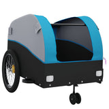 Bike Trailer Black and Blue 45 kg Iron - 45-Degree Angle