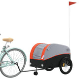 Bike Trailer Black and Orange 45 kg Iron - Side View