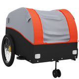 Bike Trailer Black and Orange 45 kg Iron - Top-Down View