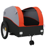 Bike Trailer Black and Orange 45 kg Iron - 45-Degree Angle