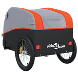Bike Trailer Black and Orange 45 kg Iron - Low Angle