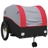 Bike Trailer Black and Red 45 kg Iron - Top-Down View
