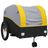 Bike Trailer Black and Yellow 45 kg Iron - Top-Down View