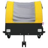 Bike Trailer Black and Yellow 45 kg Iron - Rear View