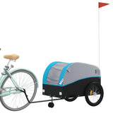 Bike Trailer Black and Blue 45 kg Iron