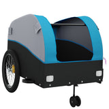 Bike Trailer Black and Blue 45 kg Iron - 45-Degree Angle