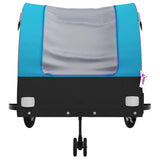 Bike Trailer Black and Blue 45 kg Iron - Rear View