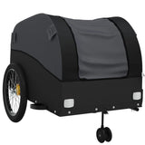 Bike Trailer Black 45 kg Iron - Top-Down View