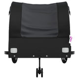 Bike Trailer Black 45 kg Iron - Rear View