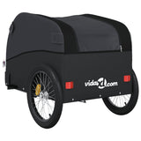 Bike Trailer Black 45 kg Iron - Low Angle