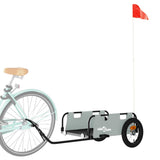 Bike Trailer Grey Oxford Fabric and Iron - Side View