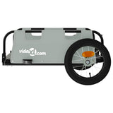 Bike Trailer Grey Oxford Fabric and Iron - Rear View