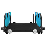 Bike Trailer Blue Oxford Fabric and Iron - 45-Degree Angle