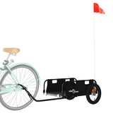 Bike Trailer Black Oxford Fabric and Iron - Side View