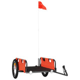 Bike Trailer Orange Oxford Fabric and Iron - Front View