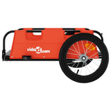 Bike Trailer Orange Oxford Fabric and Iron - Rear View