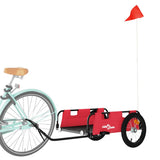 Bike Trailer Red Oxford Fabric and Iron - Side View