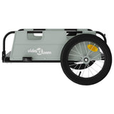 Bike Trailer Grey Oxford Fabric and Iron - Rear View