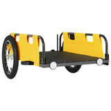 Bike Trailer Yellow Oxford Fabric and Iron - Top-Down View