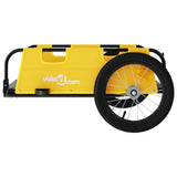 Bike Trailer Yellow Oxford Fabric and Iron - Rear View