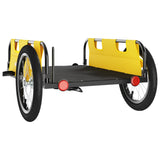 Bike Trailer Yellow Oxford Fabric and Iron - Close-Up Angle