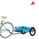 Bike Trailer Blue Oxford Fabric and Iron - Side View