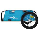 Bike Trailer Blue Oxford Fabric and Iron - Rear View