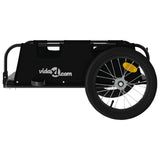 Bike Trailer Black Oxford Fabric and Iron - Rear View