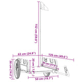 Bike Trailer Black Oxford Fabric and Iron - Extra Image
